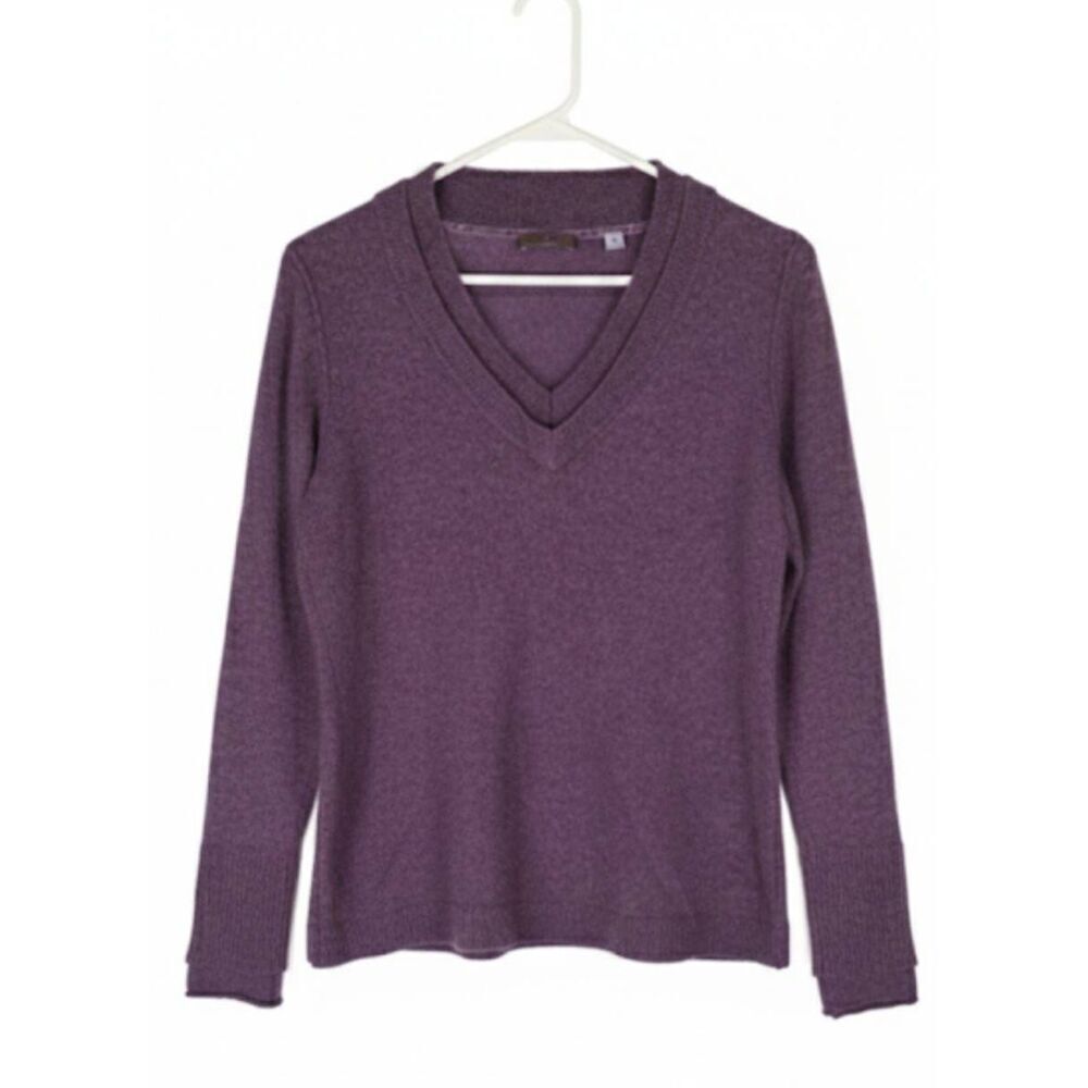 Cullen cashmere womens medium purple 100% cashmere sweater quite luxury